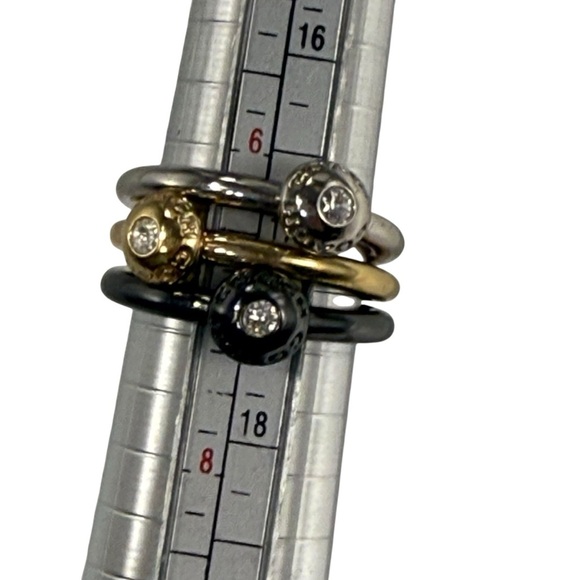 Coach stackable solitaire rhinestone rings - Picture 2 of 5